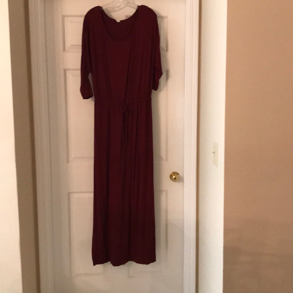 Maroon maxi dress